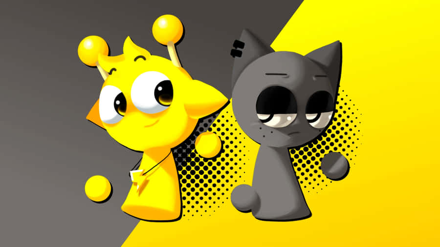 Sprunki Characters Mascot Design Wallpaper