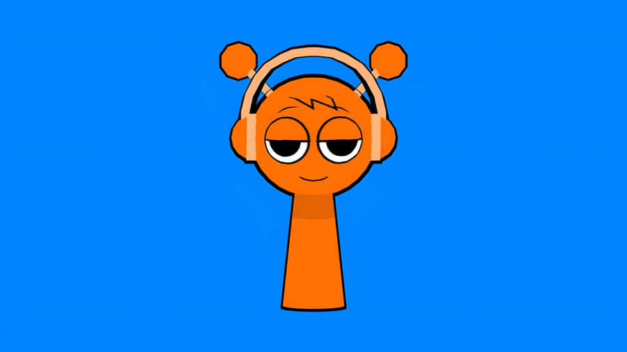 Sprunki Mascot With Headphones Wallpaper