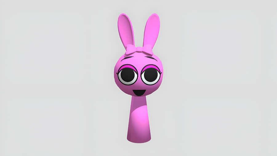 Sprunki Pink Bunny Mascot Wallpaper