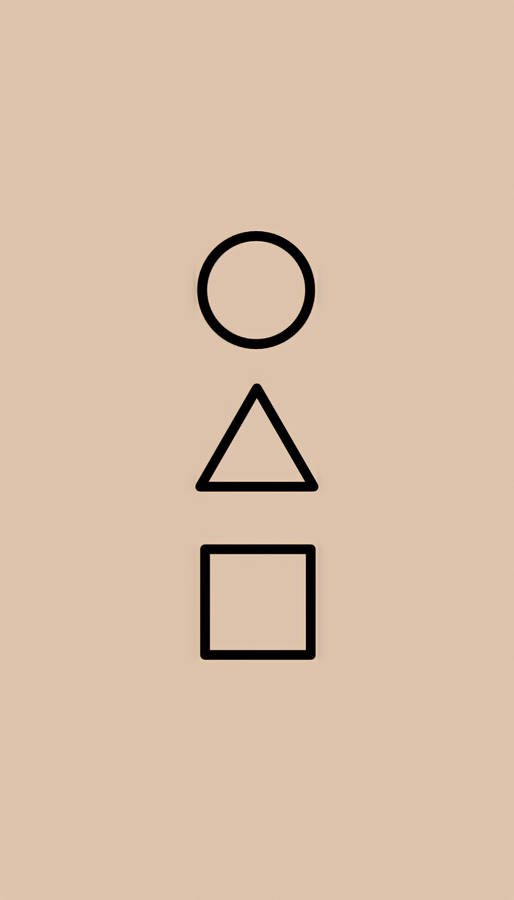 Squid Game Circle Triangle Square Shapes Wallpaper