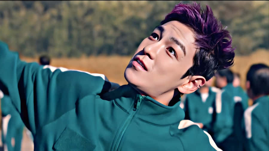 Squid Game Player In Action Wallpaper