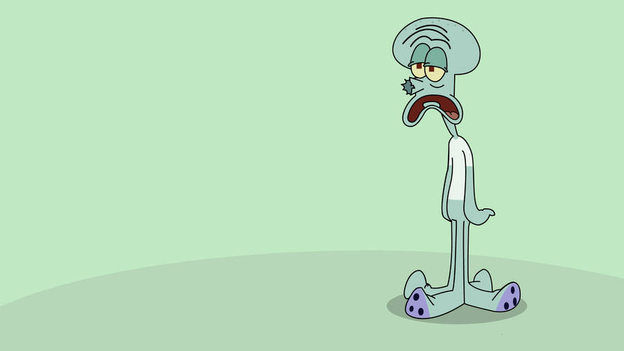 Squidward Tentacles Noseless Wallpaper