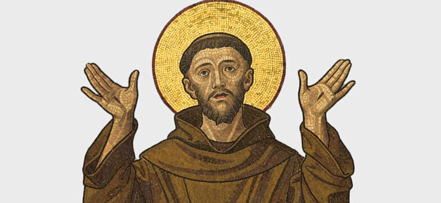 St Francis Of Assisi Mosaic Art Wallpaper