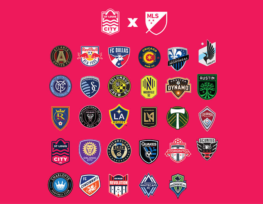 St. Louis City Sc Logo With Other Football Clubs Wallpaper