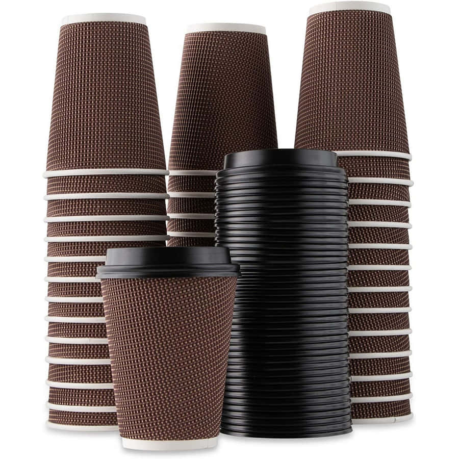 Stack Of Disposable Cups Wallpaper