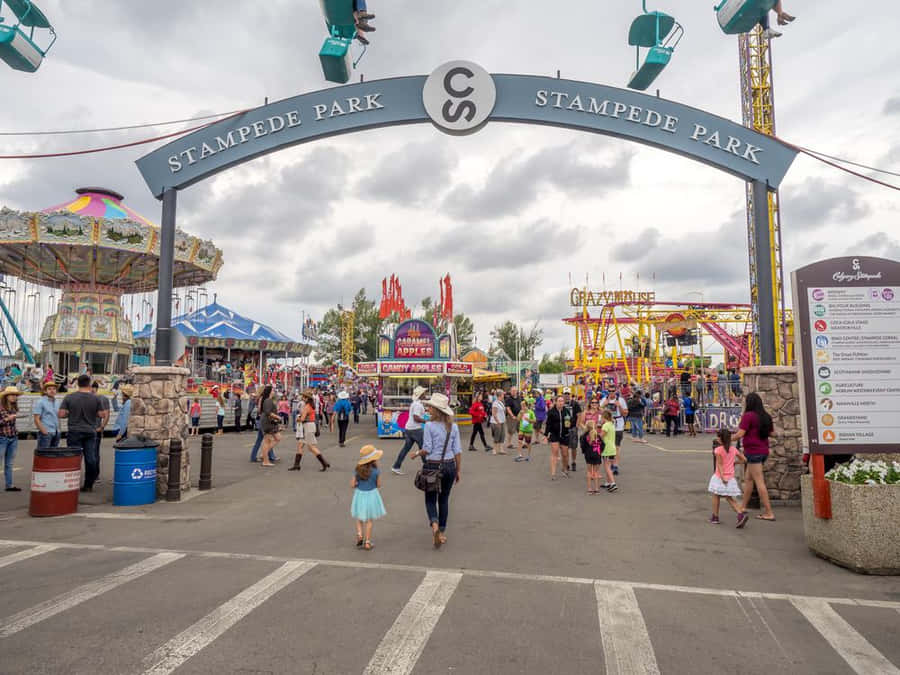 Stampede Park Entrance Red Deer Canada Wallpaper