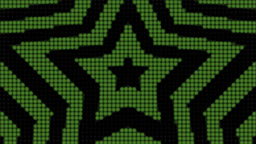 Star Green Cyber Y2k Aesthetic Wallpaper