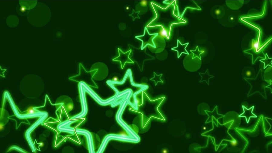 Star Green Cyber Y2k Aesthetic Wallpaper