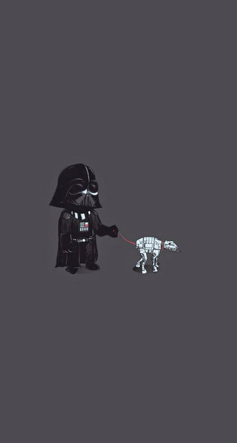 Star Wars Darth Vader At-at Funny Phone Wallpaper