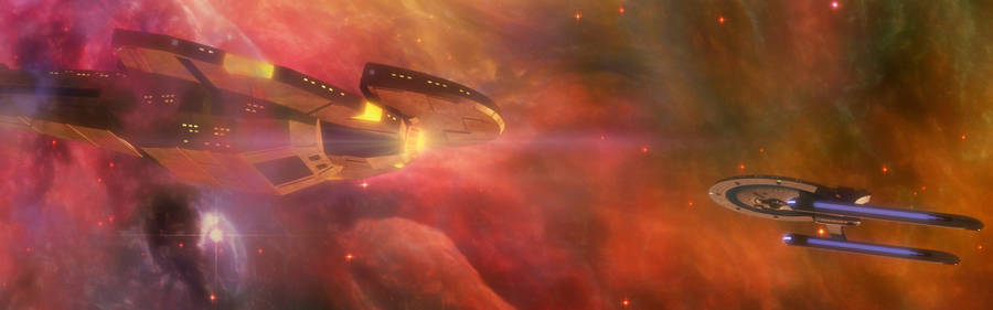 Star Wars Dual Screen Freighter Ships Wallpaper