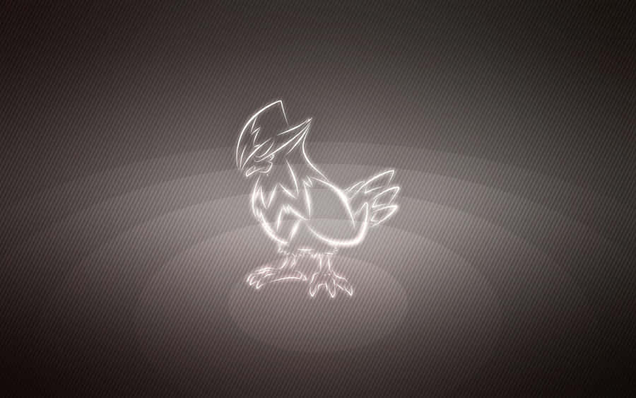 Staraptor Line Art Wallpaper
