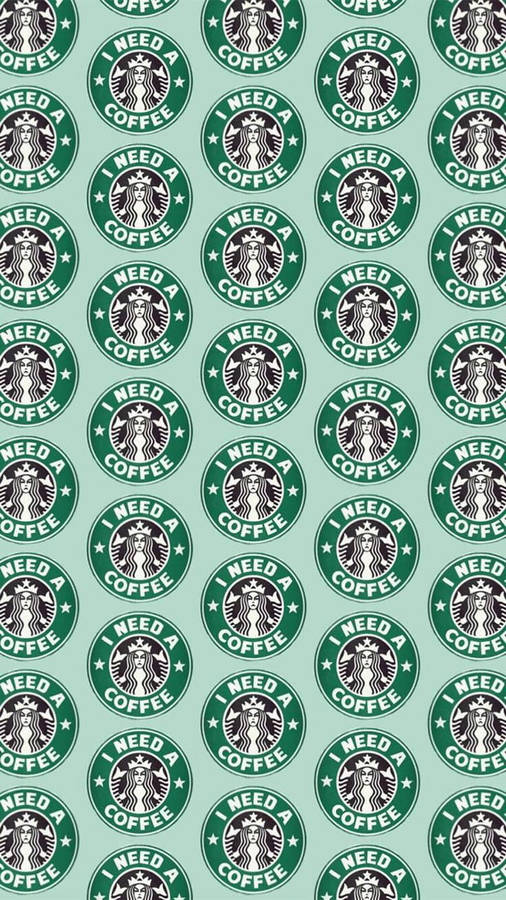 Starbucks Pattern Logo Iphone Wallpaper