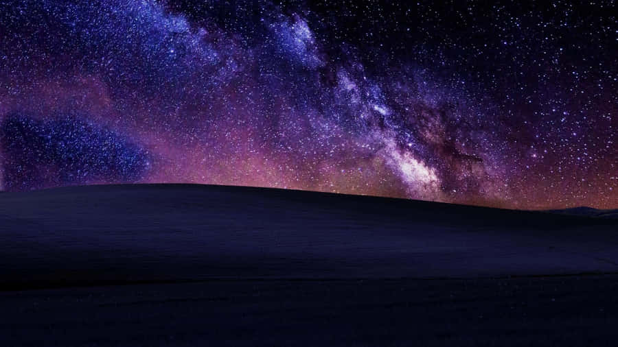 Starry Night Over Desert Wallpaper