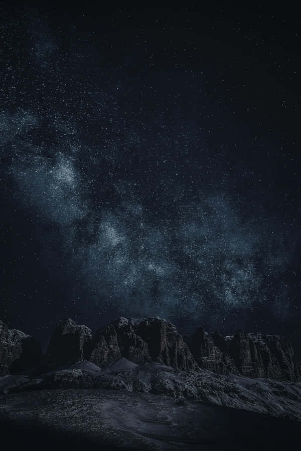 Starry_ Night_ Over_ Mountain_ Range.jpg Wallpaper