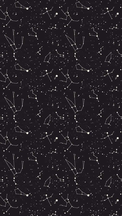 Starry Night Sky With Constellations Wallpaper