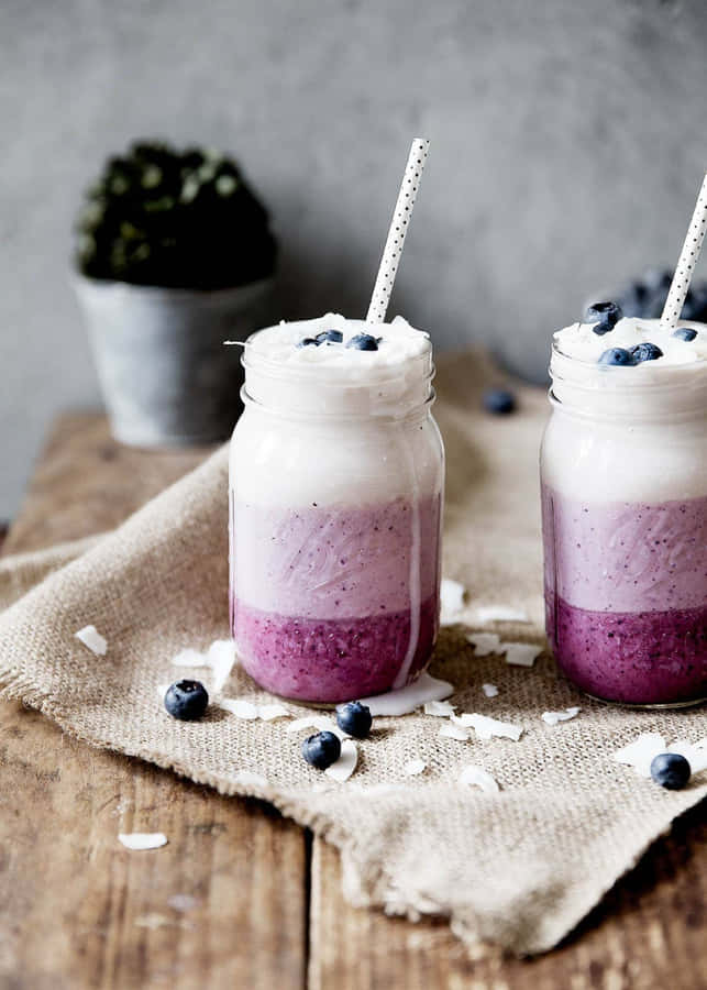 Start Your Day Off Right With A Delicious, Nutrtitious Blueberry Smoothie! Wallpaper