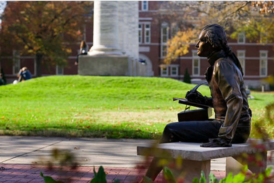Statue Sitting On The Campus Of The University Of Missouri Wallpaper