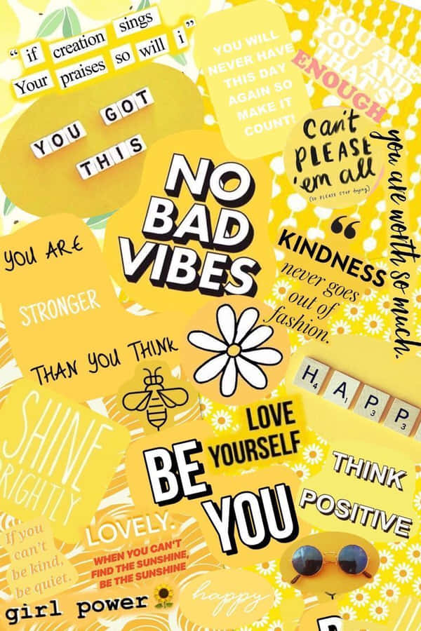 Stay Connected With A Bright And Sunny Yellow Aesthetic Iphone Wallpaper