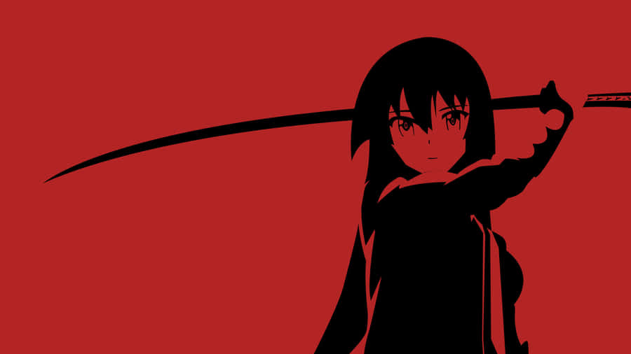 Stay Connected With A Red Aesthetic Anime Laptop Wallpaper