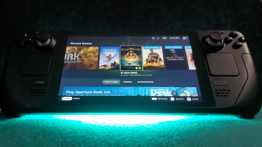 Steam Deck Gaming Sessionin Dark Room.jpg Wallpaper
