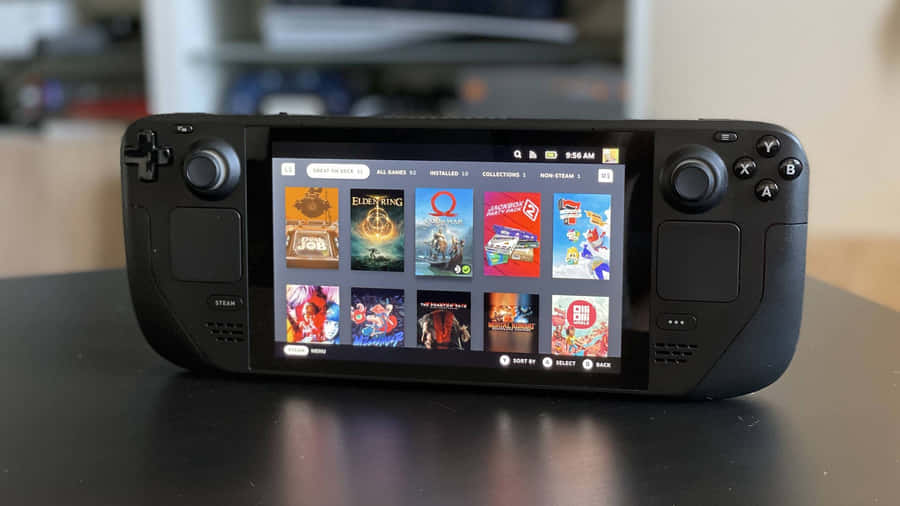 Steam Deck Handheld Gaming Device Wallpaper