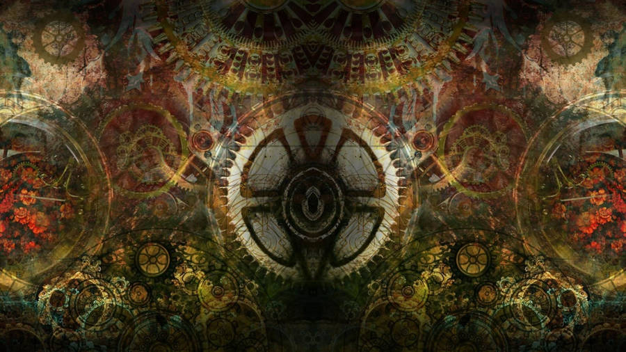 Steampunk Gear Patterns Wallpaper
