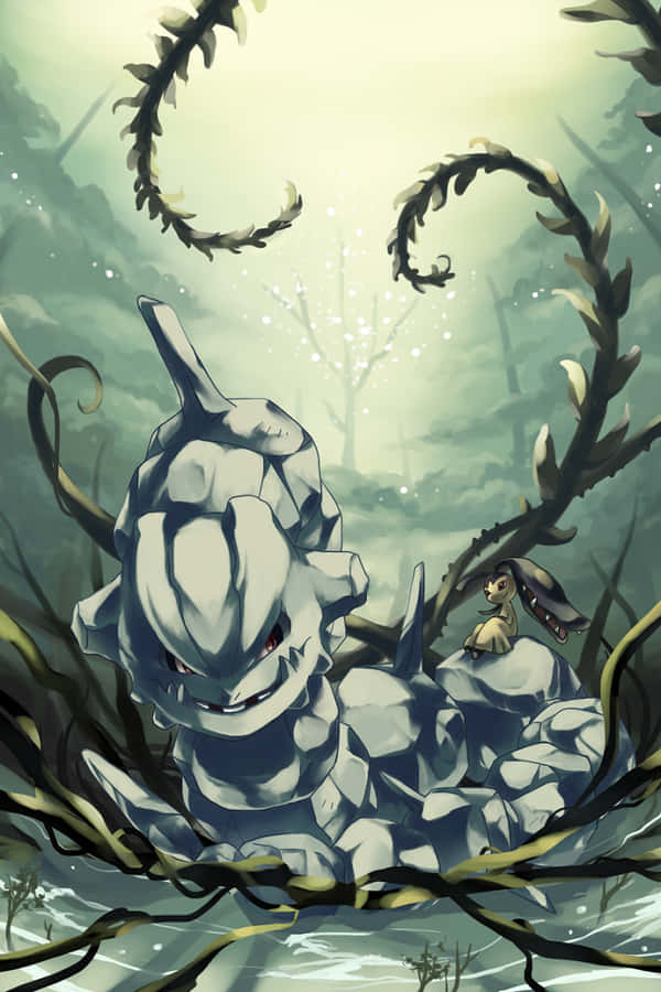 Steelix Underwater With Mawile Wallpaper