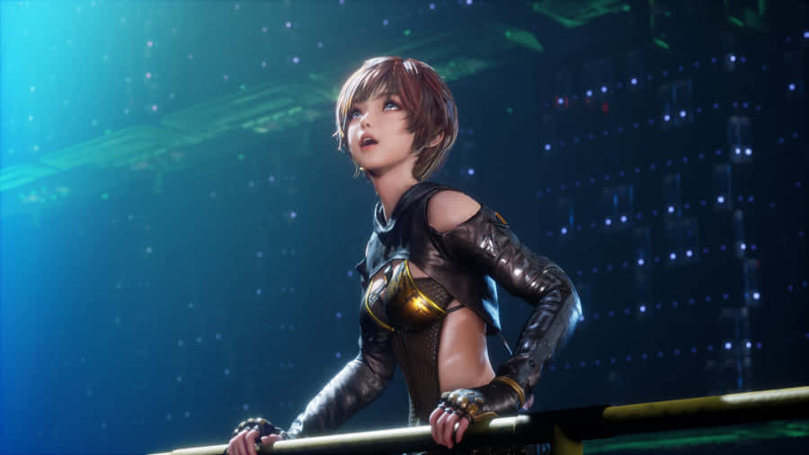 Stellar Blade Heroine Gazing Into Distance Wallpaper