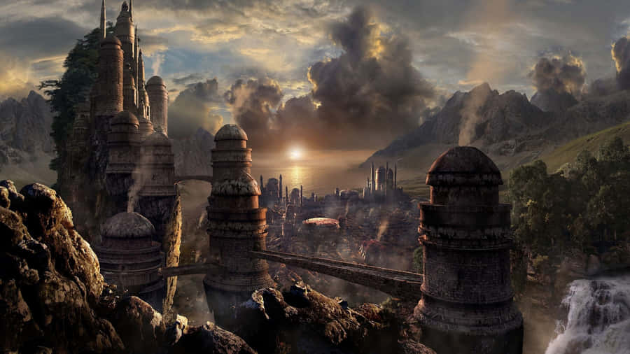 Step Into The World Of Skyrim And Experience Epic Adventure Wallpaper