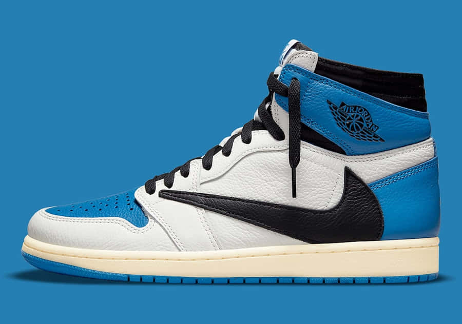 Step Out In Style With The Limited-edition Travis Scott Jordan 1 Sneakers Wallpaper