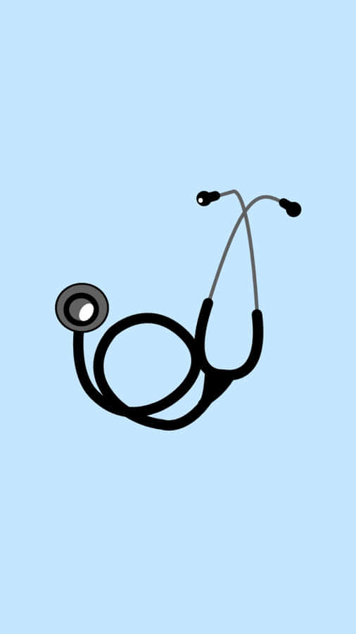Stethoscope Icon Simple Background Wallpaper
