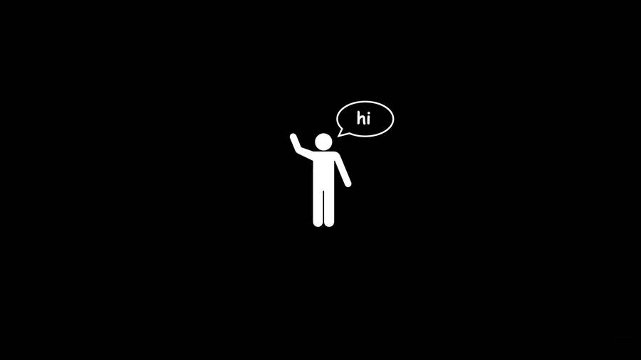Stickman Waving Hi Wallpaper