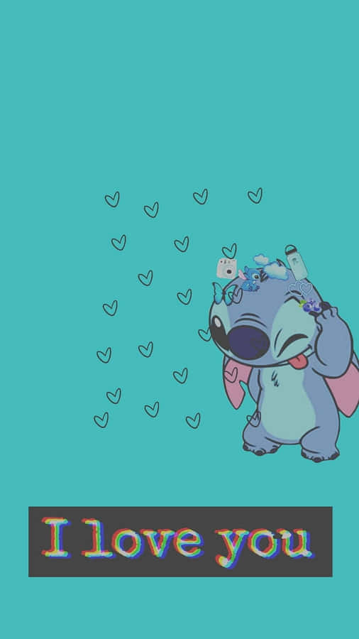 Stitch Love Aesthetic Wallpaper Wallpaper
