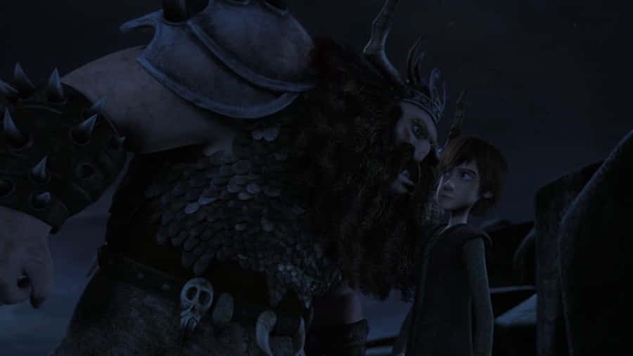Stoick Talking To Hiccup How To Train Your Dragon The Hidden World Wallpaper