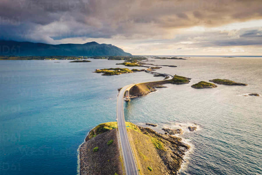 Storseisundet Bridge With Gloomy Overcast Wallpaper