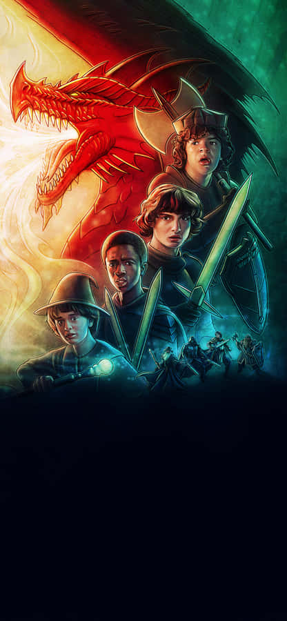 Stranger Things Dungeon And Dragons Wallpaper