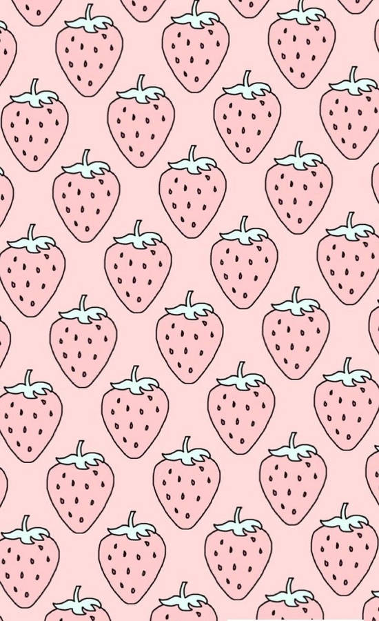 Strawberry Aesthetic Iphone Screen Wallpaper