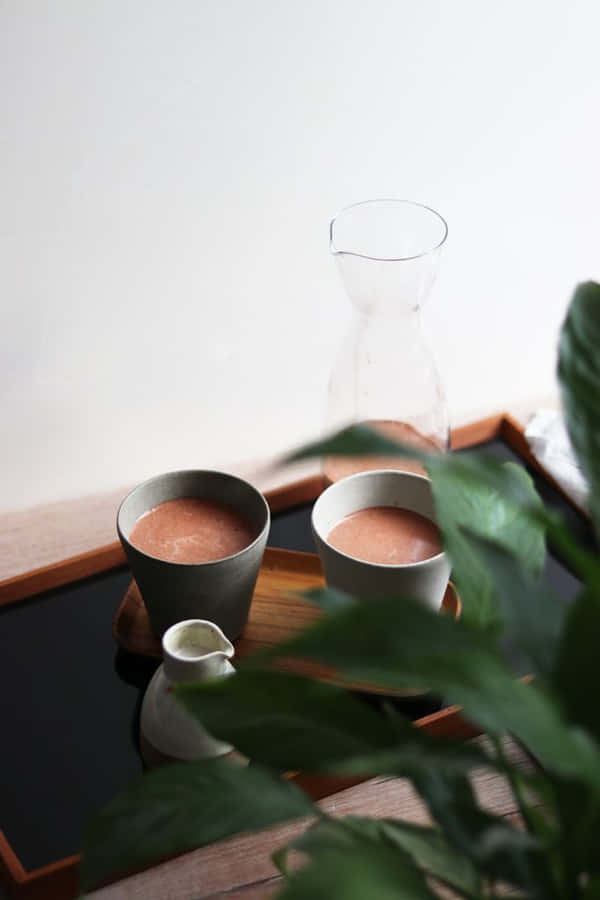 Strawberry And Blueberry In Bowl Wallpaper