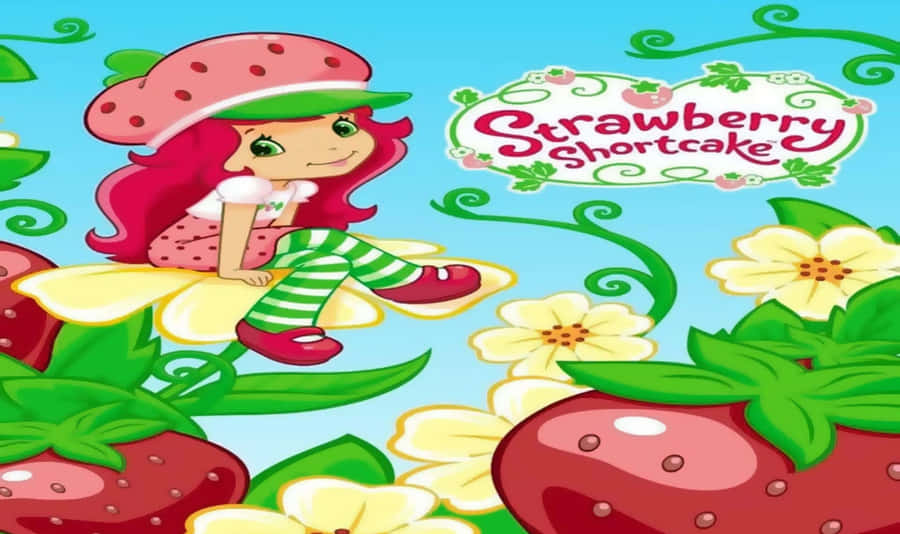 Strawberry Shortcake Cartoon Aesthetic Wallpaper