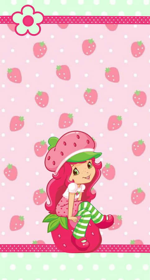 Strawberry Shortcake Cartoon Aesthetic Wallpaper