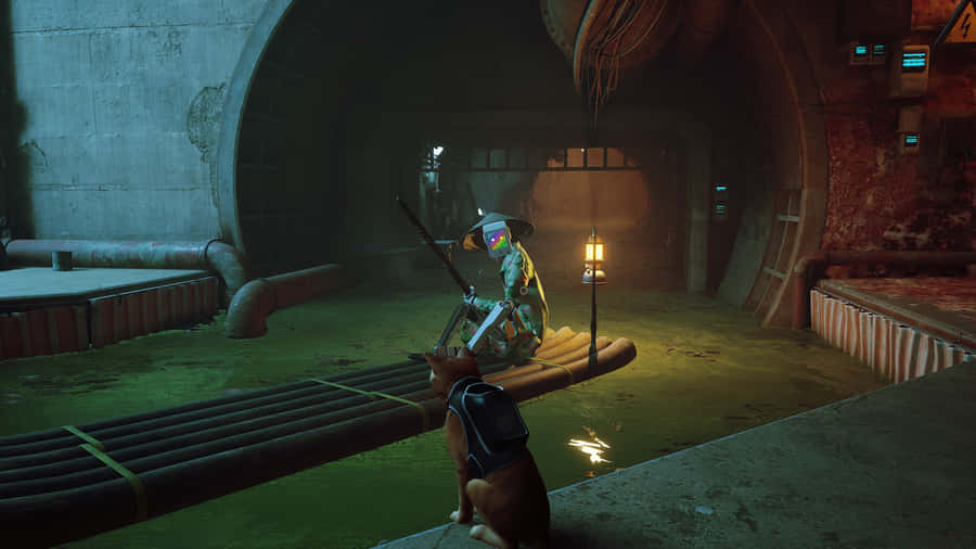 Stray_ Game_ Sewer_ Exploration Wallpaper