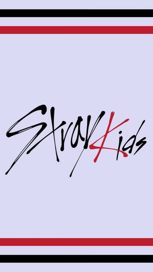Stray Kids Logo Brush Stroke Design Wallpaper