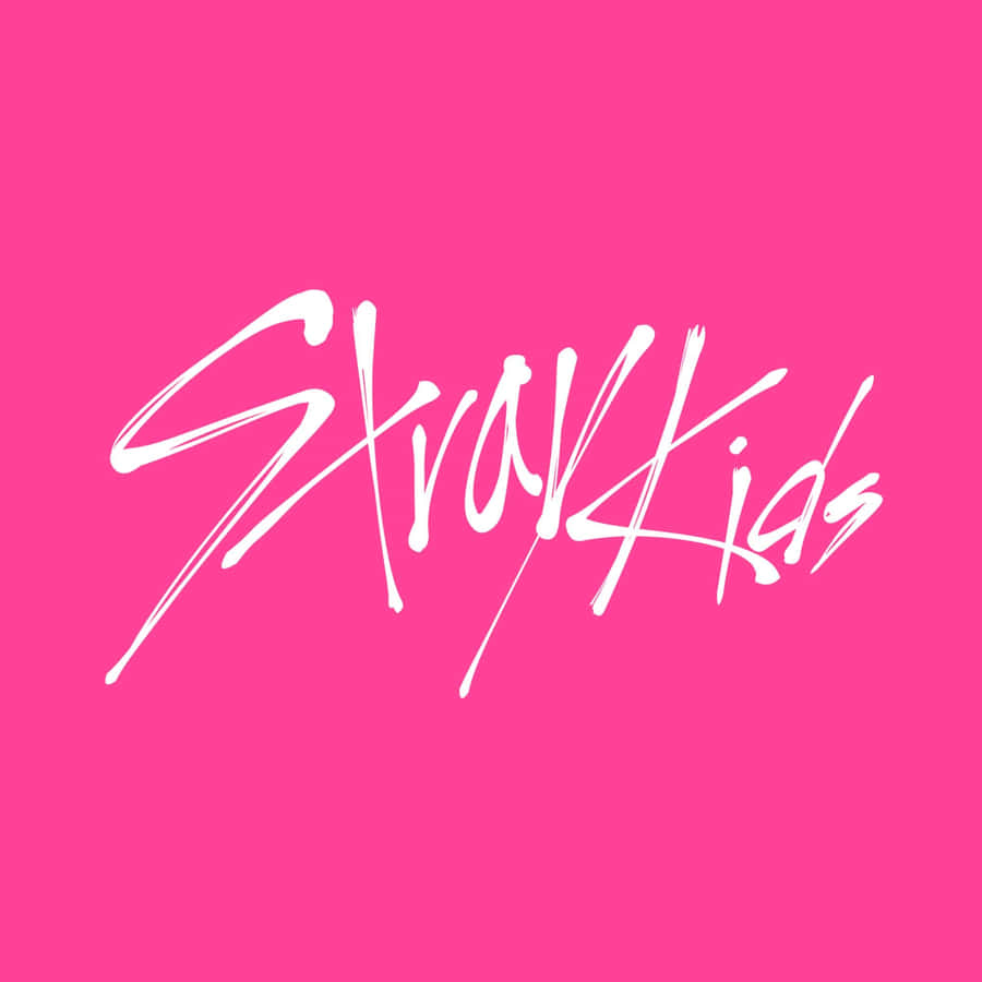Stray Kids Logo Pink Background Wallpaper