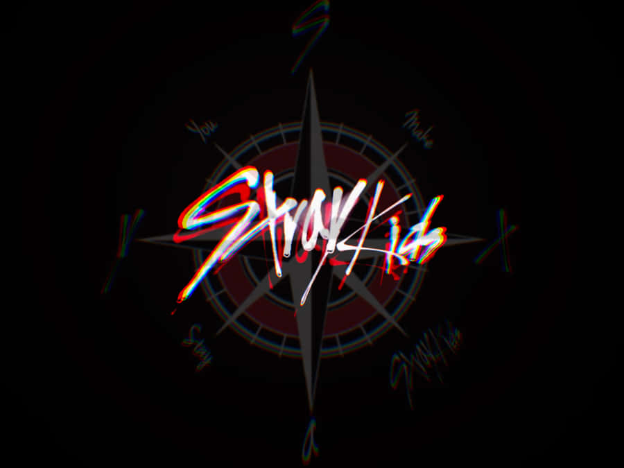 Stray Kids Neon Logo Design Wallpaper