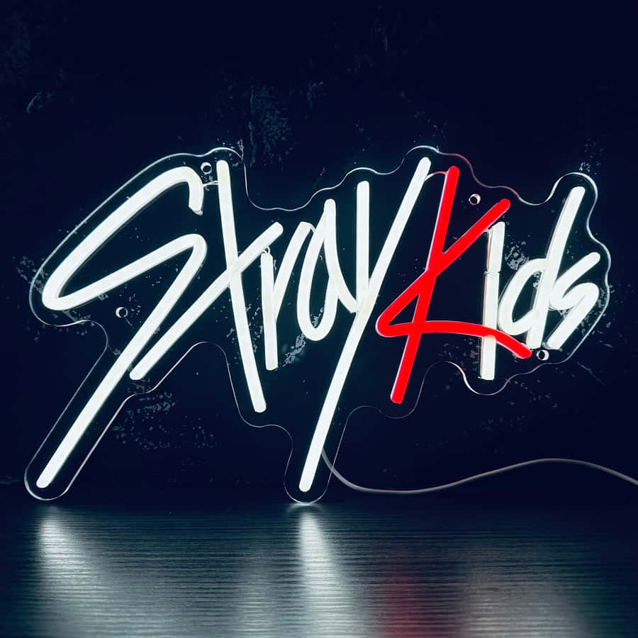 Stray Kids Neon Sign Logo Wallpaper