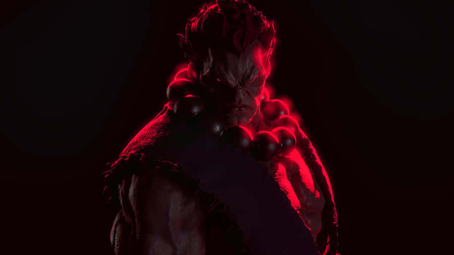 Street Fighter Akuma Intimidating Glow Wallpaper