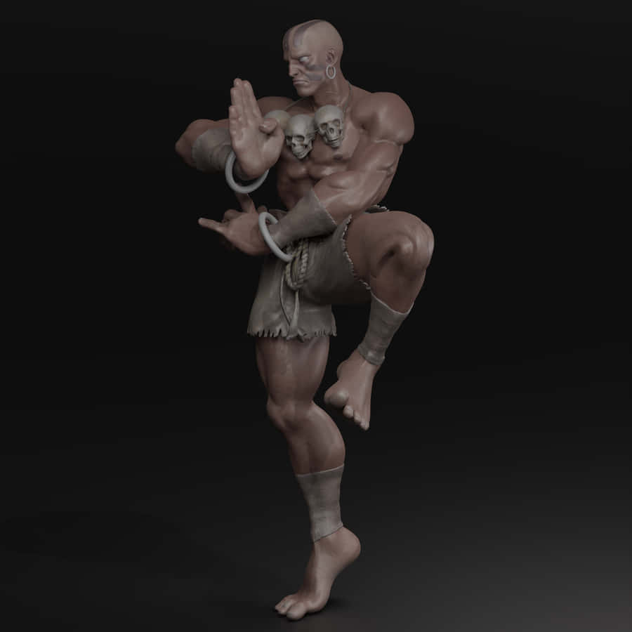 Street Fighter Dhalsim3 D Model Pose Wallpaper