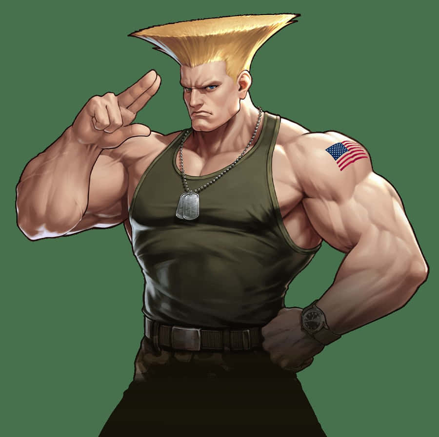 Street Fighter Guile Pose Wallpaper