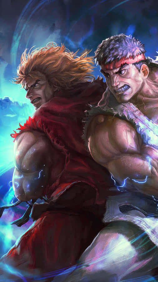 Street Fighter Kenand Ryu Readyfor Battle Wallpaper