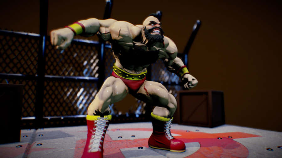 Street Fighter Zangief Action Pose Wallpaper